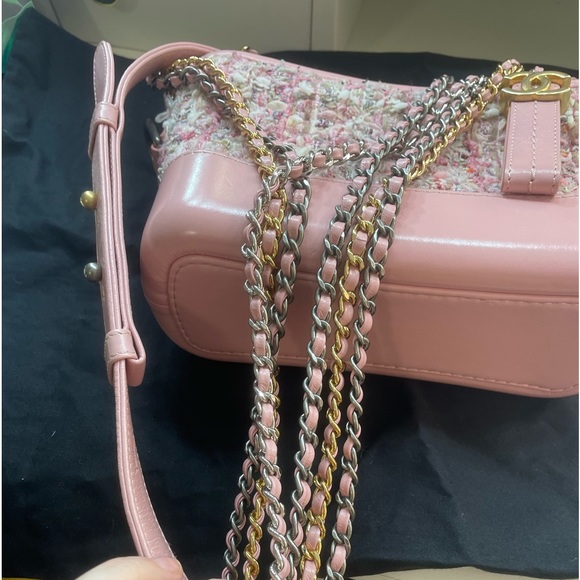 Tweed Calfskin Small Gabrielle Hobo Light Pink - Picture 2 of 8